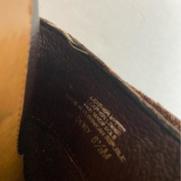 Nurture Dory Womens 8 1/2 M Clogs Mules Brown Metal Stud Leather 3" Heel Slip On - Picture 8 of 10